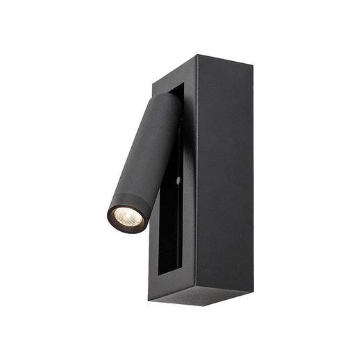 Gello black reading spotlight wall light