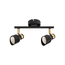 Wall Lamp Focus 2L Black/Gold Lilou