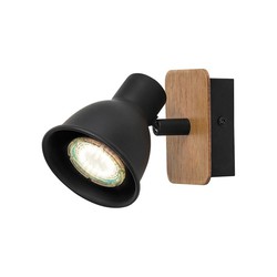 1-bulb Spot GU10 Black Wood MAC Lamp