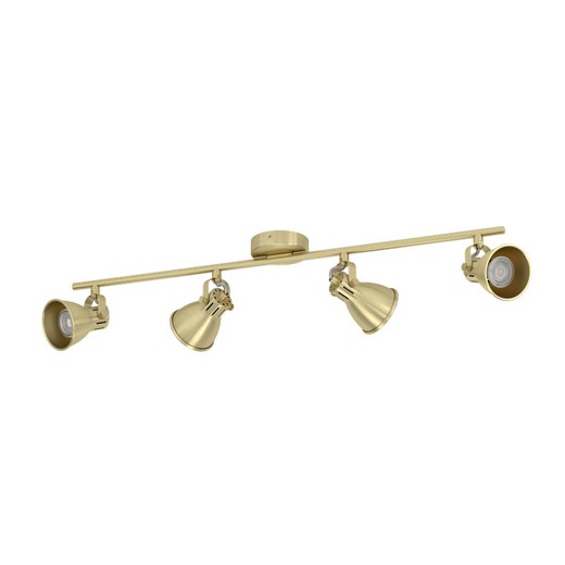 Candeeiro de 4 lâmpadas Seras Satin Gold