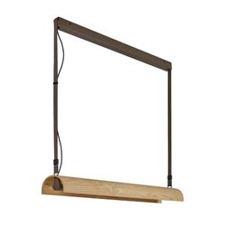 Aluet S/100 - Suspension - Indirect Light - Triac Dimmable - Beige Ribbon - Ash Wood Shade