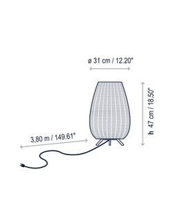 Amphora Stehlampe von Bover Mini 45cmts