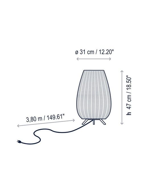 Amphora Stehlampe von Bover Mini 45cmts