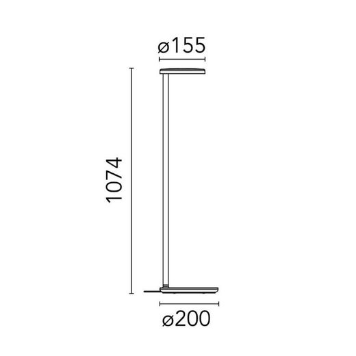 Luminária de chão antracite oblíqua