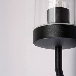 Badezimmer-Wandleuchte E27 Mattschwarz IP44 YAGO