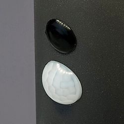 Alaska Solar Wandleuchte aus anthrazitfarbenem und weißem Edelstahl IP44