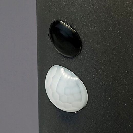 Alaska Solar Wandleuchte aus anthrazitfarbenem und weißem Edelstahl IP44