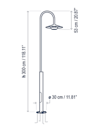 Réverbère extérieur Fanalet F/300