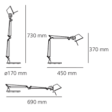 Lampara Flexo Tolomeo Micro E14 Base Aluminio