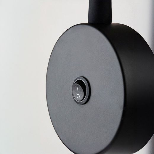 Lilou 1L Preto/Dourado Flexo Spotlight Luminária de parede