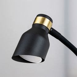 Lilou 1L Preto/Dourado Flexo Spotlight Luminária de parede