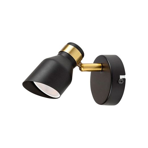 Wandleuchte Lilou 1L schwarz/gold