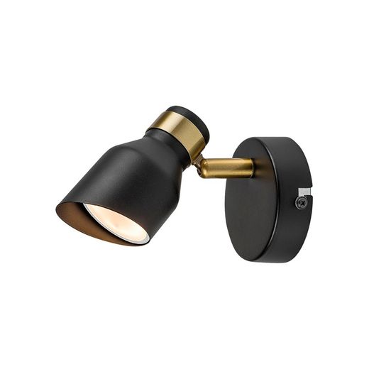 Wandleuchte Lilou 1L schwarz/gold