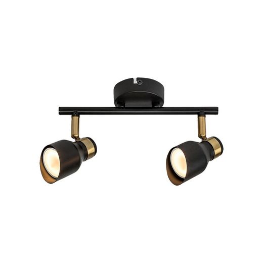 Wall Lamp Focus 2L Black/Gold Lilou