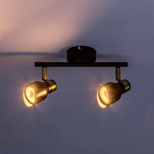 Wall Lamp Focus 2L Black/Gold Lilou