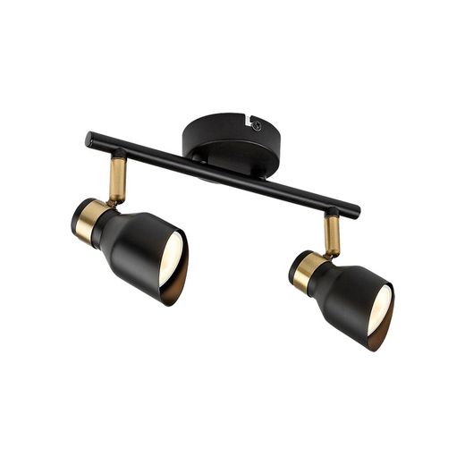 Wall Lamp Focus 2L Black/Gold Lilou