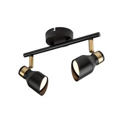 Wall Lamp Focus 2L Black/Gold Lilou