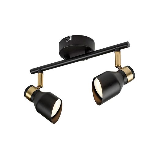 Wall Lamp Focus 2L Black/Gold Lilou