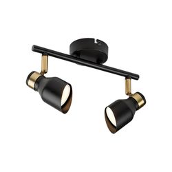 Wall Lamp Focus 2L Black/Gold Lilou