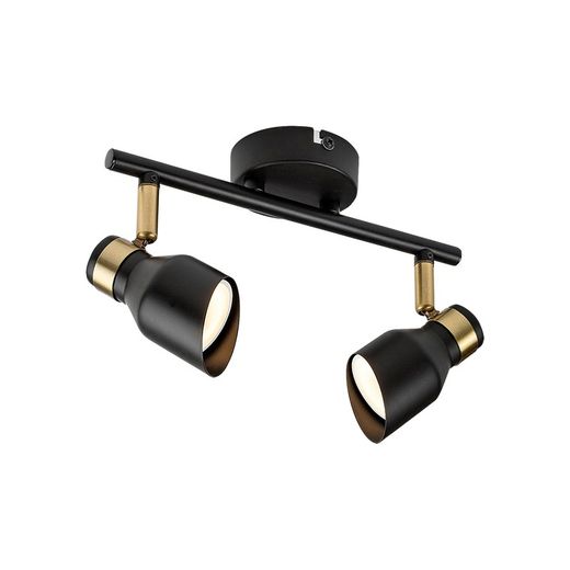 Wall Lamp Focus 2L Black/Gold Lilou