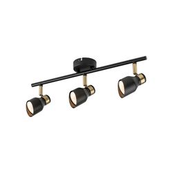 Wandleuchte Lilou 3L Schwarz/Gold