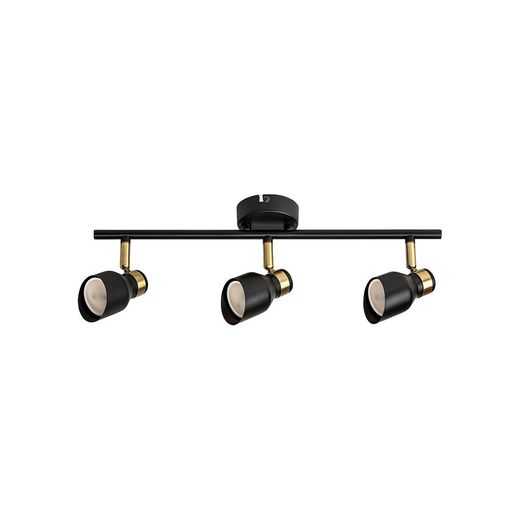 Wandleuchte Lilou 3L Schwarz/Gold