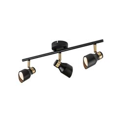 Wandleuchte Lilou 3L Schwarz/Gold