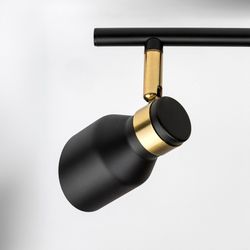 Wandleuchte Lilou 3L Schwarz/Gold