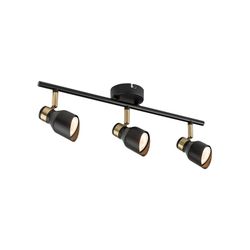 Wandleuchte Lilou 3L Schwarz/Gold