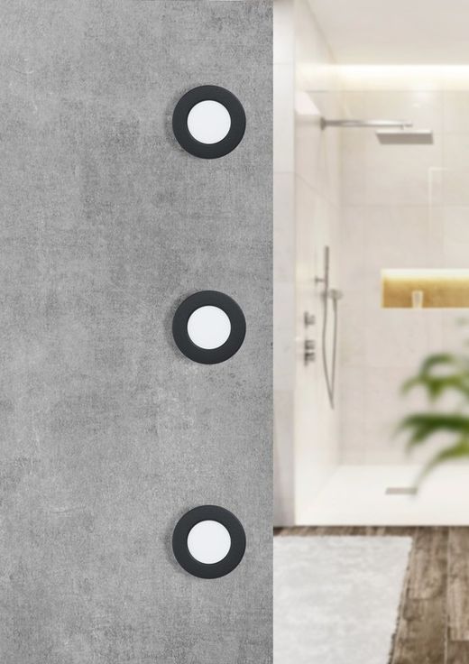 Inbouw Fueva 5 zwart 86mm 3000k