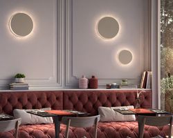 Helios A/02 Wall Lamp - Triac Dimmable - Oak Brown - Beige Thread