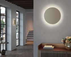 Helios A/02 Wall Lamp - Triac Dimmable - Oak Brown - Beige Thread