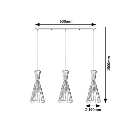 Leandros Moderne Pendelleuchte 3Xe27 Metall