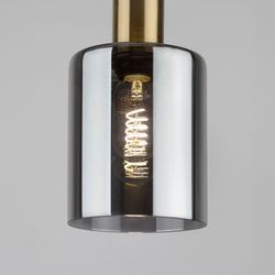 Lampe suspendue Perez 4L en verre et noir