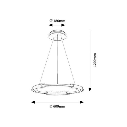Hanglamp 45w 600mm Sindri