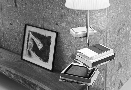 Lâmpada Bibliotheque Nat.Eu Prata/Toda Prata