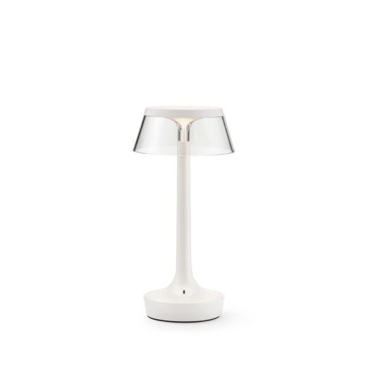 Bon Jour Unplugged Battery Table Lamp, White
