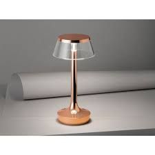 Luminária de mesa Bon Jour Unplugged operada por bateria de cobre