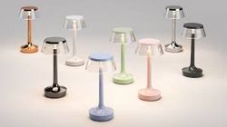 Bon Jour Unplugged Battery Operated Table Lamp, Chrome