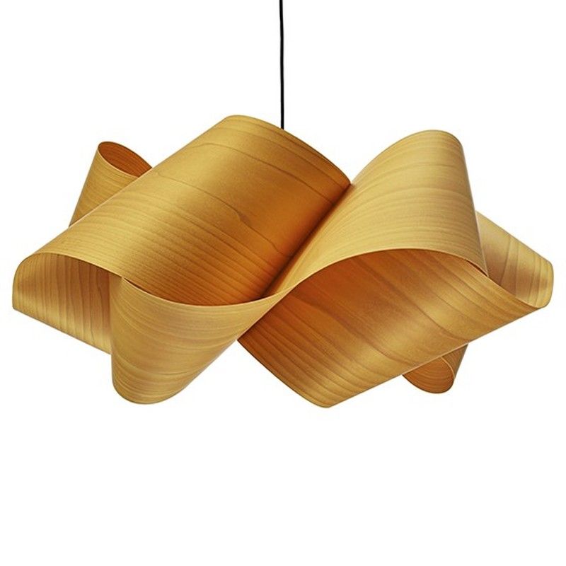 Lámpara colgante LZF Large SWIRL Niquel Mate SWRL SP NI Amarillo