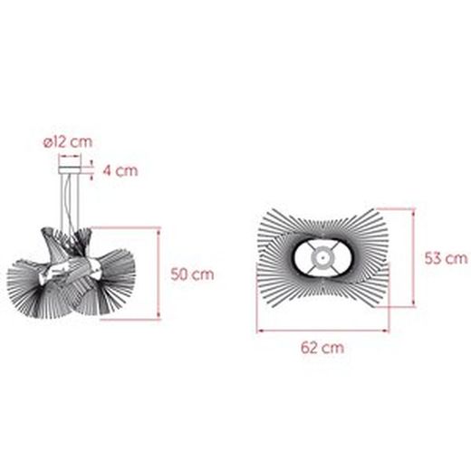 Luminária Pendente MINIMIKADO Níquel Fosco