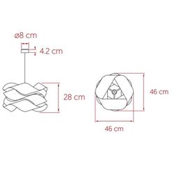 LINK Kleine Matte Witte Hanglamp