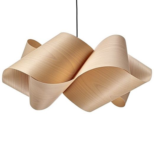 Small SWIRL pendant lamp, matte white rosette