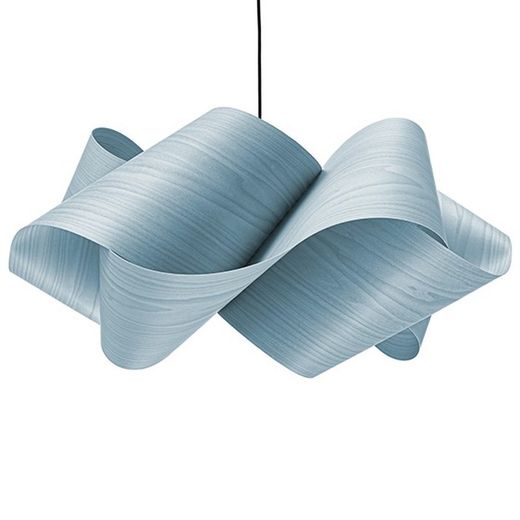 Small SWIRL pendant lamp, matte white rosette