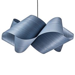 Small SWIRL pendant lamp, matte white rosette