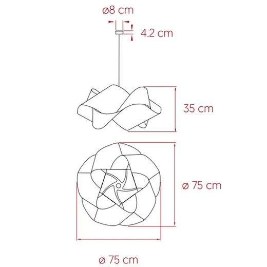 LZF Kleine SWIRL Hanglamp Mat Zwart
