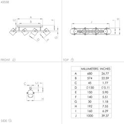 Hornwood plafondlamp in vintage stijl, woonkamerlamp