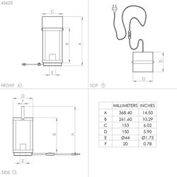 Vintage style table lamp Bradford model