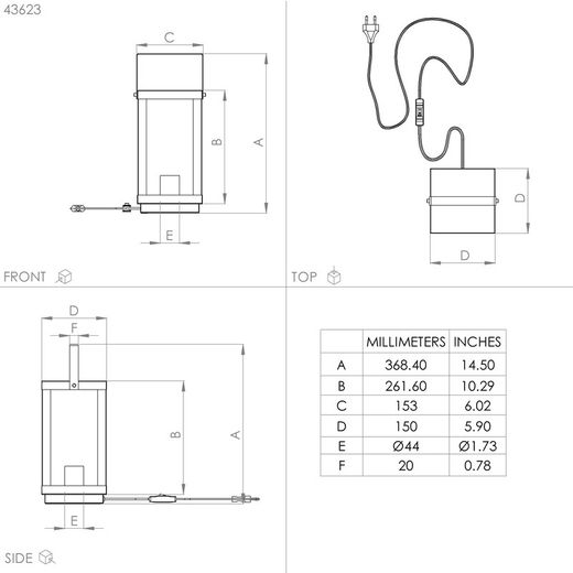 Vintage style table lamp Bradford model
