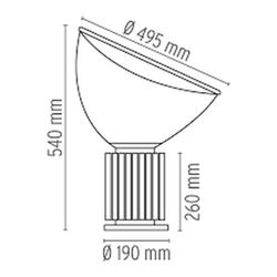 Candeeiro de mesa Taccia branco mate - F6602009